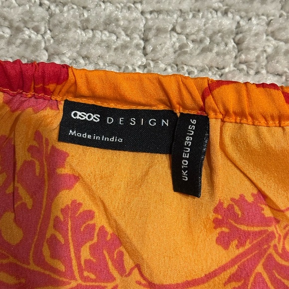 ASOS Design Ruffle Lace Up Maxi Dress - Picture 5 of 5